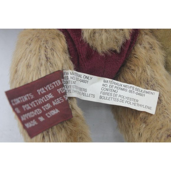 The Bearington Tinker Brown Fur Angel Bear - Picture 5 of 8